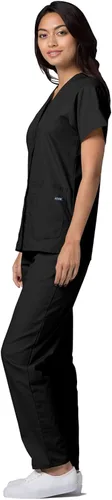 Vista 5 de Adar Universal Scrubs for Women - Snap Front Scrub Top