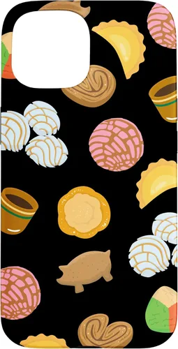 Vista 6 de Conchas Pan Dulce Patrón Negro Teléfono Caja Latina Regalo Caso para iPhone 17