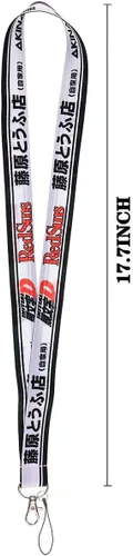 Vista 2 de Initial D Akagi RedSuns Manga Anime 17.7" Cuello Lanyard Holder ID Badge Mobile Phone Pin Correa por Pinstant