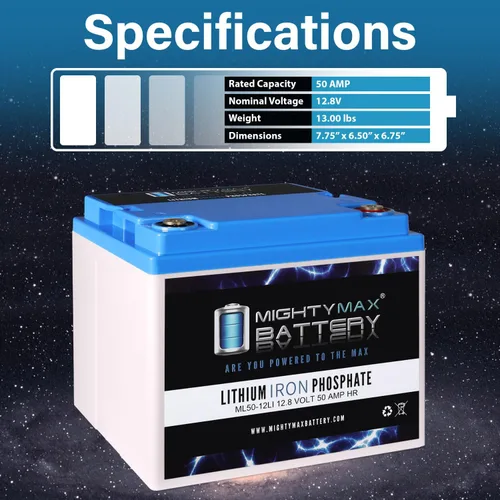 Vista 3 de Mighty Max Battery Batería de repuesto de litio de 12V, 50Ah, compatible con Tripp Lite Omni 750-4