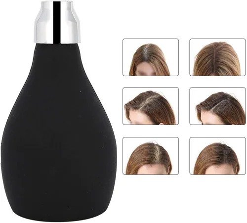 Vista 4 de Botella pulverizadora en polvo, Botellas de spray vacías, Soplador de polvo vacío, Bomba de pulverización de cabello en polvo Aplicador de fibra
