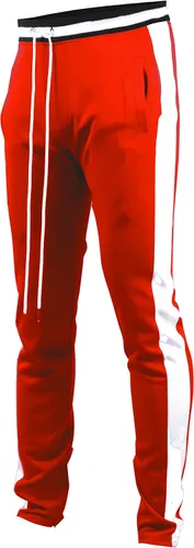 Vista 31 de SCREENSHOT-Track Pants S41700 Mens Premium Slim Athletic Fitness Lifestyle Workout Bottoms - Classic Fit S41700 Bk/Pu
