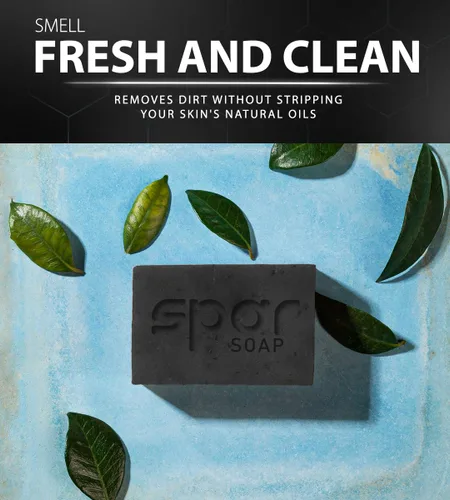 Vista 3 de Spar Soap Original Bar (4 onzas), árbol de té de carbón activado, propiedades antifúngicas, para BJJ, MMA, luchadores, Grapplers, hombres y mujeres