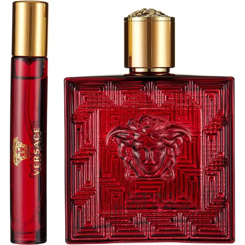 Vista 3 de Versace Eros Flame - Set de regalo de 3 piezas para hombre (3.4 onzas Eau De Parfum Spray + Eau De Parfum Spray de 0.34 oz + bolsa)