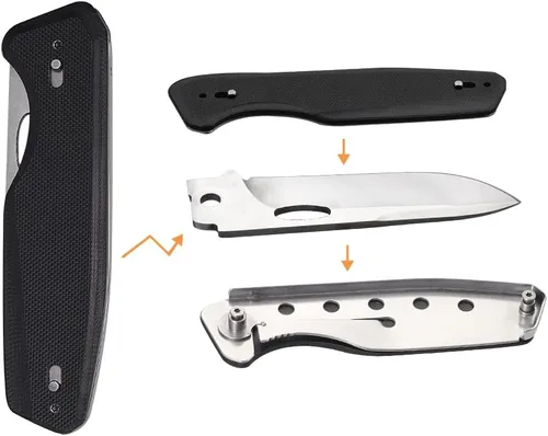 Vista 2 de Roxon S502U Cuchillo plegable de bolsillo mejorado Phantasy, mango G10, herramienta de bolsillo de supervivencia, cuchillo EDC, hoja de cuchillo