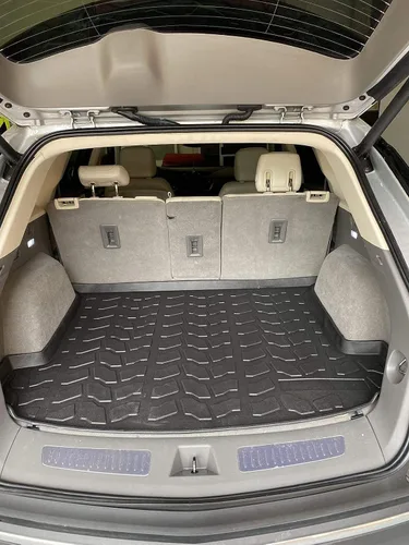 Vista 9 de Forro de carga – Tapete de maletero para Cadillac XT5 2017-2022 – Alfombrillas de maletero resistentes a la intemperie para automóviles con borde