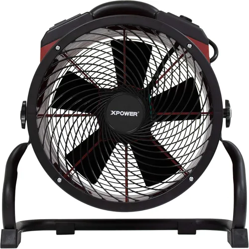 Vista 2 de XPOWER Ventilador axial profesional X-39AR con motor sellado (1/4 HP) para restauración de daños por agua y potente circulación de aire enfocado