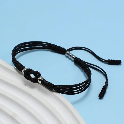 Vista 2 de LAMIBEE Infinity Surfer - Pulsera de la amistad con amor y amistad con color multicolor, cuerda de protección de nudo tibetano de la suerte tejida