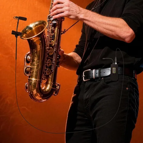 Vista 2 de Sistema de micrófono inalámbrico de saxofón para clarinete, instrumento de latón