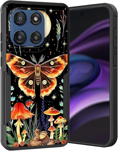 Vista 144 de para Moto G Play 4G 2024, funda de dos capas híbrida resistente y a prueba de golpes, PC duro + silicona suave protectora para Motorola Moto G Play