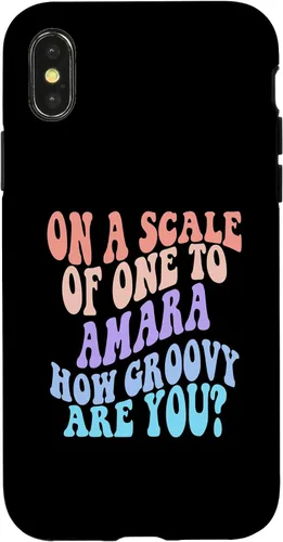 Vista 5 de iPhone 14 Pro Max AMARA Cute Retro Girls Groovy AMARA Personalized Name Case