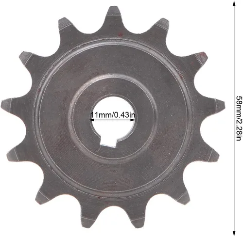 Vista 5 de Piñón de bicicleta, piñón de 13 dientes para una conducción suave, rueda de cadena de rueda libre, compatibilidad universal de motor para ciclistas