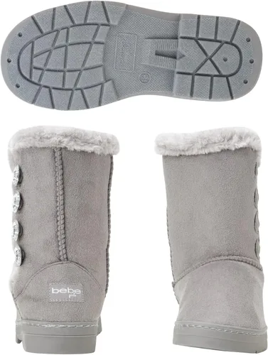 Vista 6 de bebe Girl's Fur Lined Winter Boot with Rhinestone Details (ToddlerLittle GirlBig Girl)