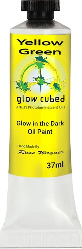 Vista 37 de Pintura al óleo profesional que brilla en la oscuridad Artista Pintura al óleo luminiscente fosforescente autoluminosa Glow Cubed