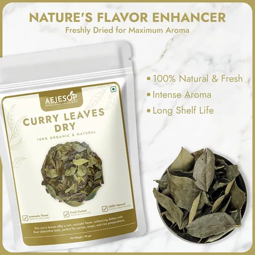 Vista 4 de AEJESOP Curry Leaves dried, Curry Leaf from India, 1.76oz(50 g)