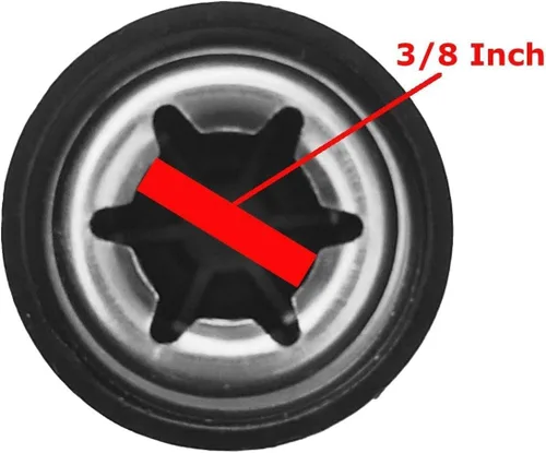 Vista 3 de Quadrapoint Tapacubos para bicicleta/triciclos compatibles con la popular marca Red Wagon, se adapta a ejes de 3/8 de diámetro (negro)