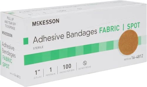 Vista 7 de MCKESSON Venda adhesiva Medi-Pak Performance de tela redonda de 2,54 cm de diámetro color canela (#16-4812, se vende por caja)