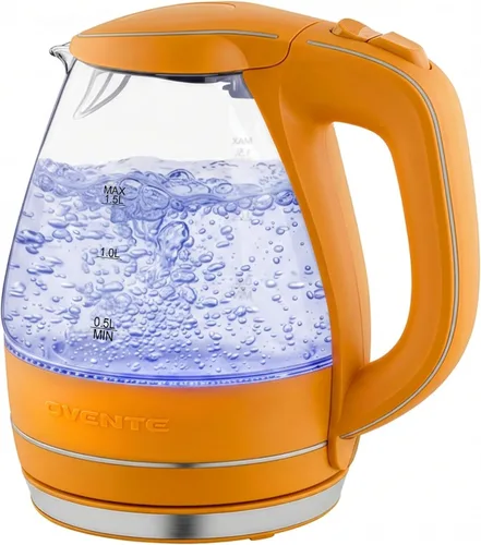 Vista 18 de OVENTE Hervidor Eléctrico, 1.5L de Vidrio de Borosilicato para Encimera, Calentador y Hervidor de Agua para Café o Té, Libre de BPA, Apagado Rosa