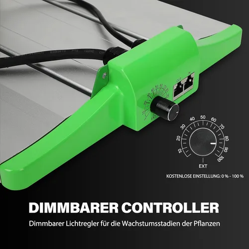 Vista 5 de RDJ Bouns Luces de cultivo de 120 W de espectro completo con UV e IR, ángulo de panel ajustable, atenuación de 0-100, cadena de margaritas, luces
