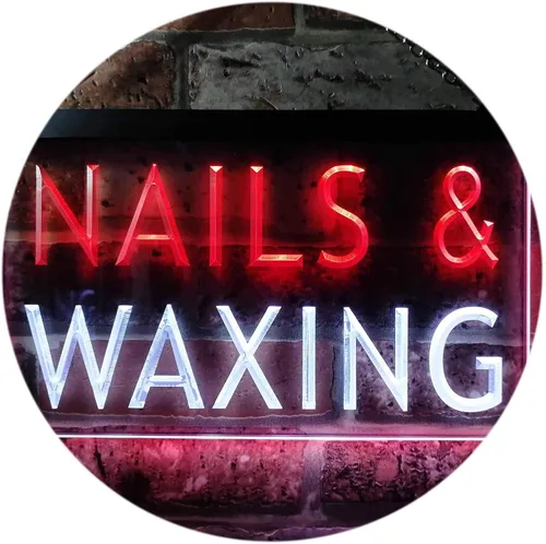 Vista 16 de ADVPRO Nails Waxing Beauty Salon Display Dual Color LED Neon Sign Blue & Red 12" x 8.5" st6s32-i0358-br