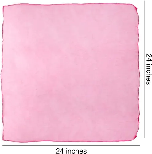 Vista 8 de Colovis 24 Inches Square Dance Scarves, 12 Colors Juggling Scarf Props Magic Trick Silk Play Scarves Music Movement Scarf