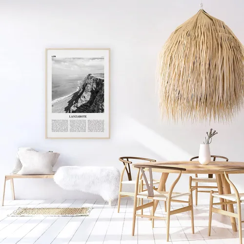 Vista 5 de Impresión de Lanzarote en blanco y negro, arte de pared de Lanzarote, póster de Lanzarote, foto de Lanzarote, Canarias, España, Canarias, Lanza