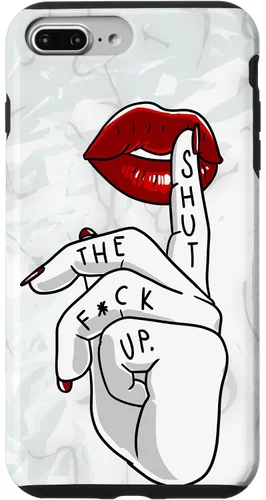 Vista 12 de STFU - Funda de regalo para iPhone 17 con texto en inglés "Lips Cool Swear Words Cussin Saying Women Bad Girs