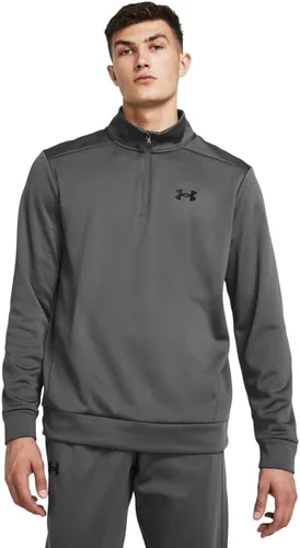 Vista 7 de Under Armour Sudadera con capucha para hombre Armourfleece con cremallera de 1/4 (001) Negro / Negro