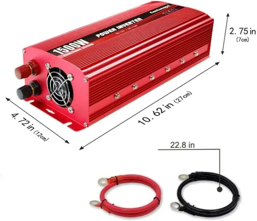 Vista 7 de Cantonape - Inversor de corriente de 1500 W CC 12 V a CA 110 V/120 V