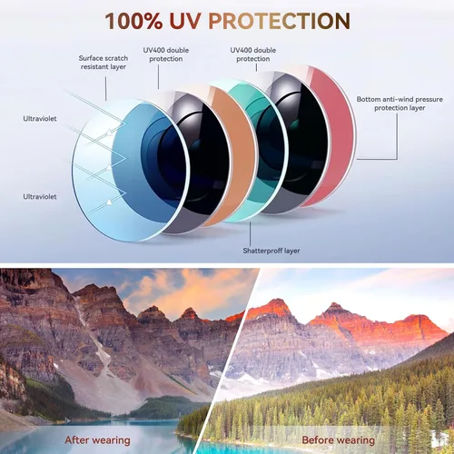 Vista 6 de Dollger Gafas de sol de moda de gran tamaño para mujer, 100% protección UV para conducir, montar, playa y viajes