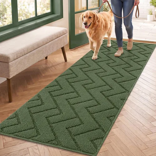 Vista 65 de hicorfe Tapete para puerta delantera para entrada exterior, 20 x 31.5 pulgadas, absorbente, resistente a la suciedad, tapetes de bienvenida