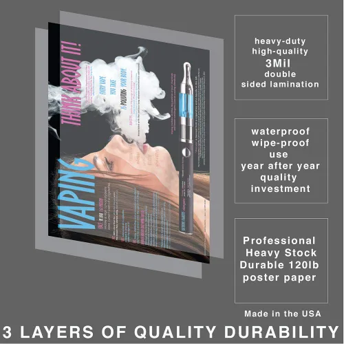 Vista 2 de Every Vape You Take (Cartel laminado) 18 x 24 pulgadas (prevención del tabaco)