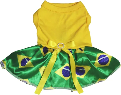 Vista 19 de Petitebella National Theme - Vestido liso para cachorros (Argentina-1, X-S)