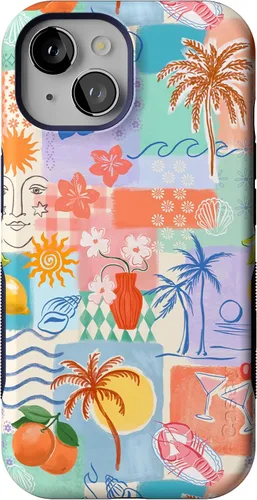 Vista 99 de Casely Funda para iPhone 15 Flores pintadas Frida Kahlo Floral Girly Funda atrevida Compatible con MagSafe