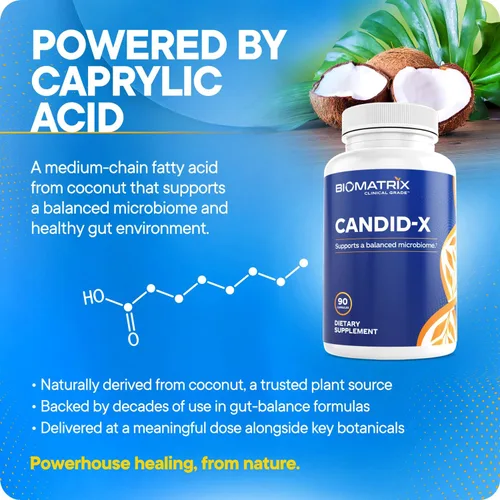 Vista 8 de BioMatrix Candida Cleanse, suplemento de salud intestinal con berberina, orégano, caprilato de sodio, manzanilla, jengibre, PAU D'arco Candid-X