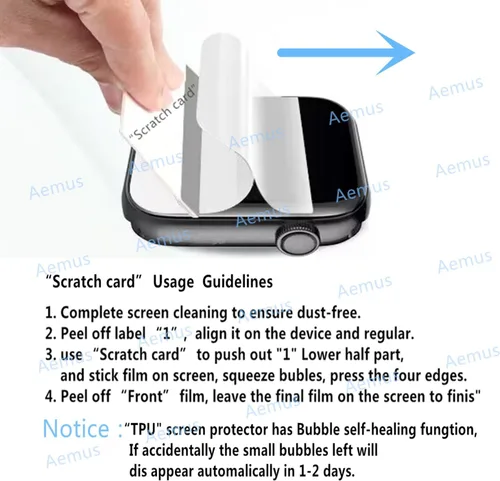 Vista 6 de Protector de pantalla compatible con TOOBUR IDW17 Smart Watch 2.01 (paquete de 6) película suave de TPU transparente, compatible con OCTANDRA