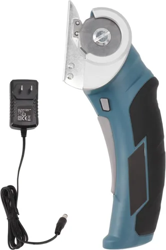 Vista 9 de Tijeras eléctricas inalámbricas, cortador de cartón giratorio potente, tijeras de tela profesionales resistentes para manualidades, costura, cartón