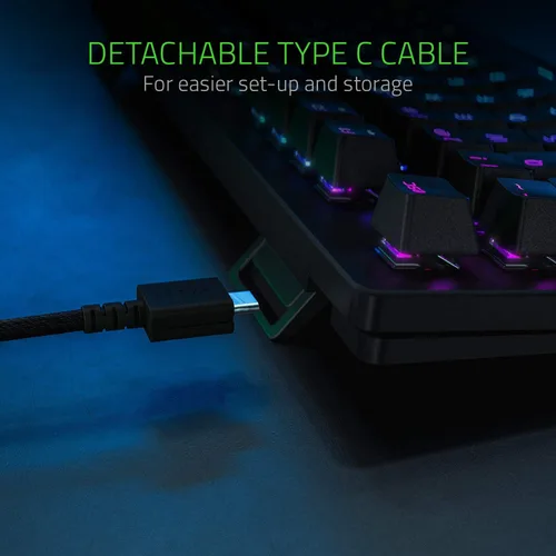 Vista 4 de Razer - Teclado gaming de tamaño mini 60 Huntsman