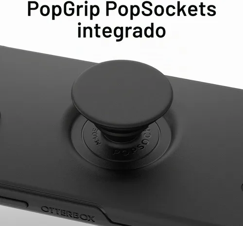 Vista 3 de OtterBox Funda para iPhone 14 Plus Otter + Pop Symmetry Series, color negro, PopSockets PopGrip integrado, delgada, apta para bolsillo, bordes