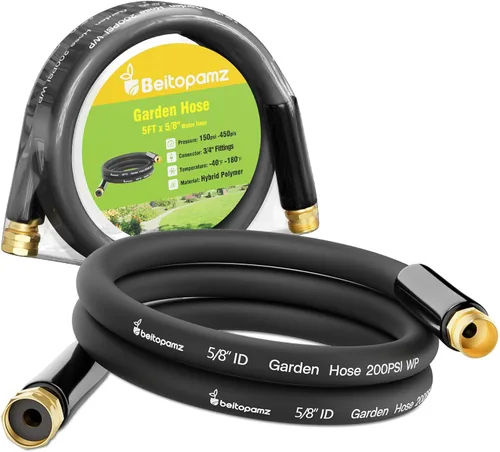Vista 10 de Beitopamz Manguera de jardín corta de 1 pie x 5/8 pulgadas hembra a hembra, conector extensor de manguera de agua pequeña resistente, conexiones sin