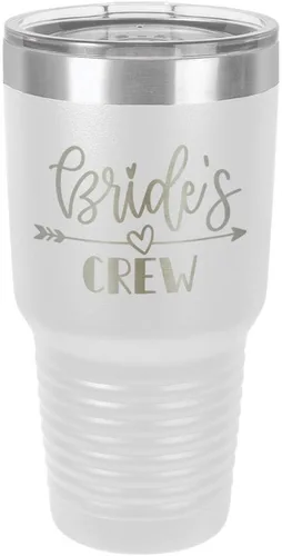 Vista 18 de Vaso grabado para novias de acero con revestimiento de polvo y láser, taza de viaje, sin BPA, para mantener tu bebida fría o caliente, idea