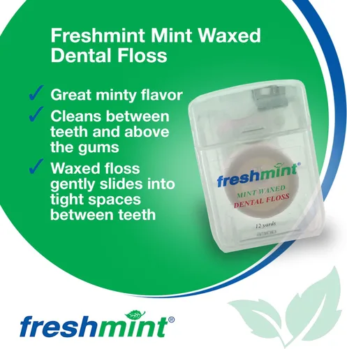 Vista 2 de 144 carretes de hilo dental encerado de menta Freshmint de 12 yardas