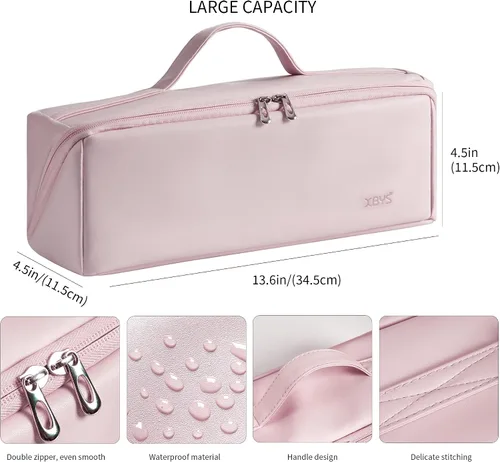 Vista 3 de Veki Estuche de almacenamiento de viaje para Dyson Airwrap Styler, color Rosa