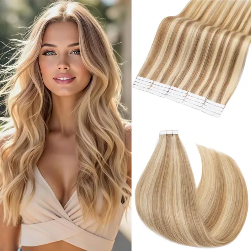 Vista 11 de Rich Choices Extensiones de cabello humano con cinta, 40 unidades, 3.53 oz, 100% Remy, extensiones de cabello humano real, extensiones de cabello