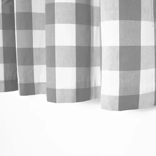 Vista 117 de Cenefas de cortina para ventana de 16 pulgadas de largo, 2 paneles de cuadros búfalo, cortinas pequeñas con bolsillo para barra, estilo clásico