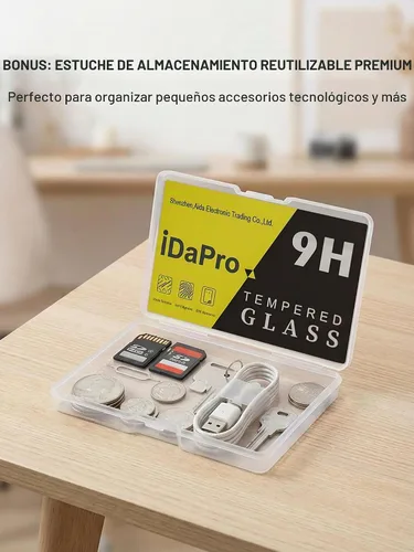 Vista 4 de iDaPro Protector de pantalla para Michael Kors Access Gen 6 Bradshaw, 9H Glass Paquete de 4 + caja de ABS. Dureza 9H, antiarañazos, antiburbujas