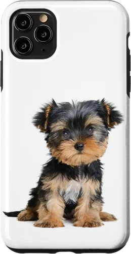 Vista 13 de Yorkie Puppy Portrait Cute Yorkshire Terrier Dog Lover - Carcasa para iPhone 17