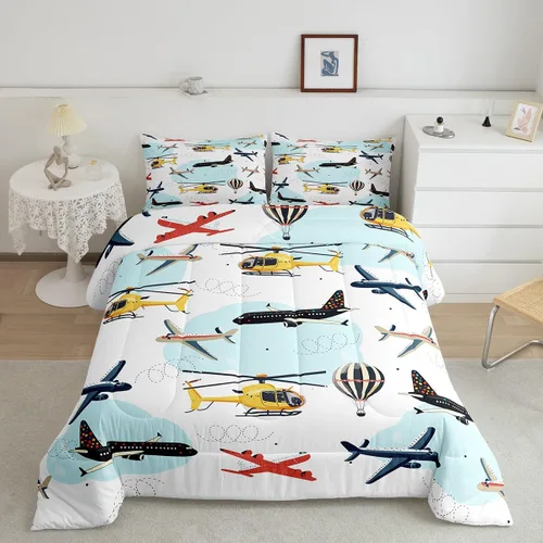 Vista 9 de Betta - Juego de ropa de cama de peces siameses coloridos de lucha contra el agua, juego de edredón de animales submarinos para niños y adultos
