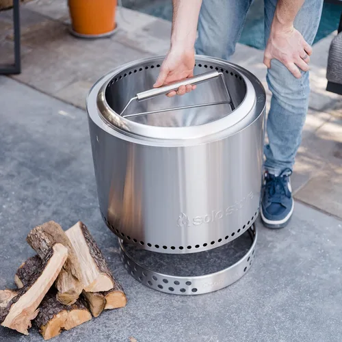 Vista 6 de Solo Stove Bonfire Pit Handle Accesorio gran portátil para acampar al aire libre, herramienta para transportar equipos de campamento estufas