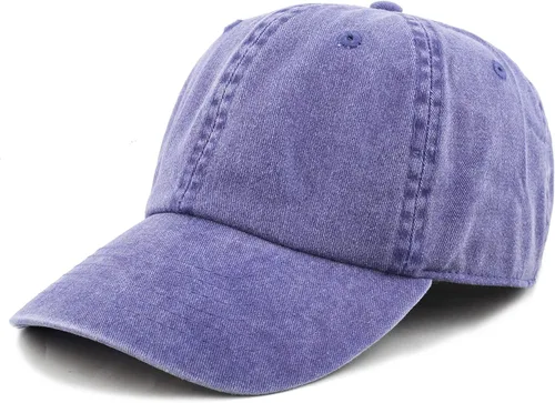 Vista 25 de The Hat Depot 100% algodón pigmento teñido de perfil bajo sombrero de papá seis panel casquillo 1. Negro.